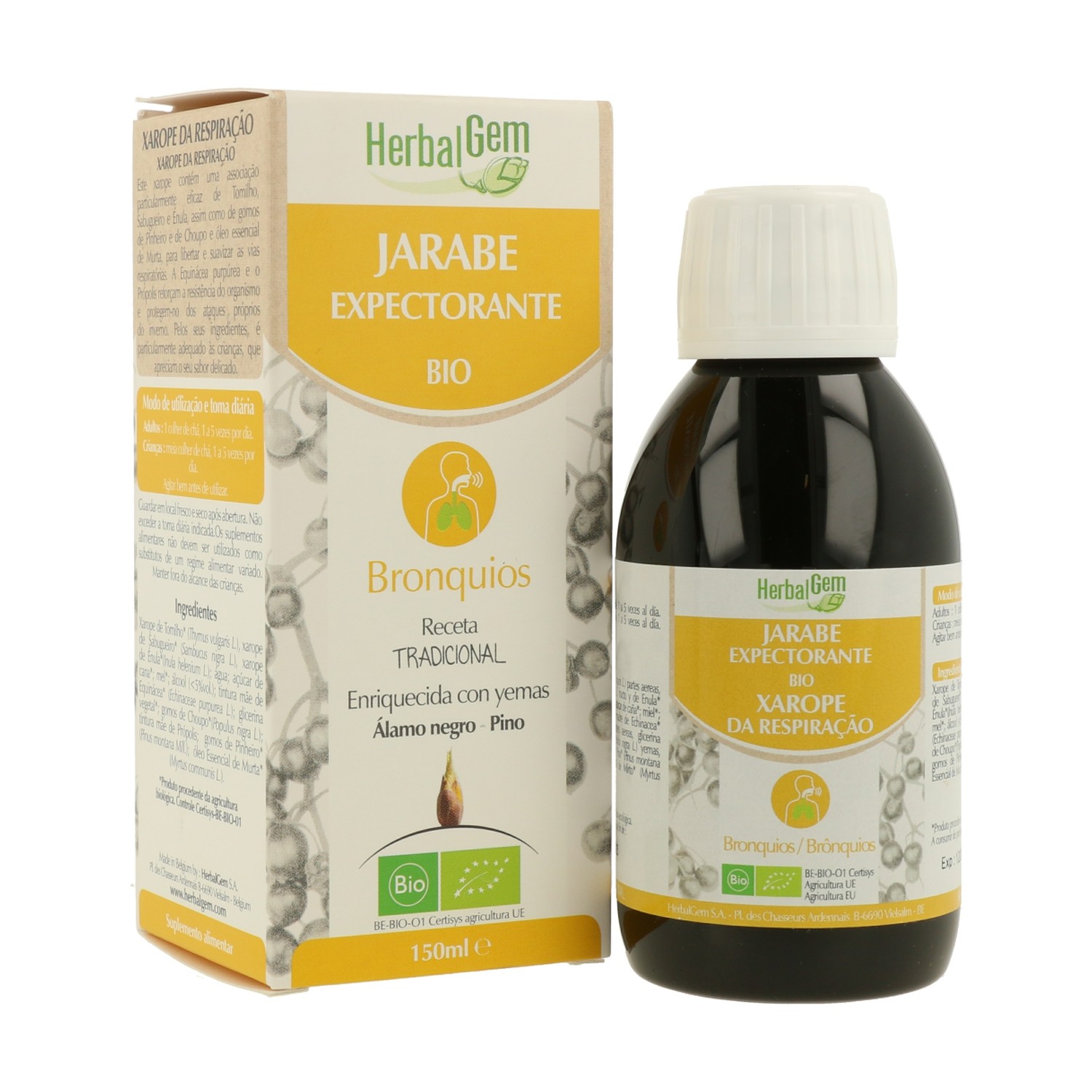 Jarabe expectorante Bronquios 150 ml Herbal Gem Farmahogar