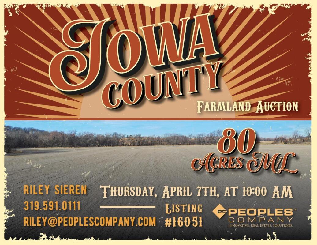 80 Acres m/l, Iowa Co., North English, IA for Sale in North English, IA