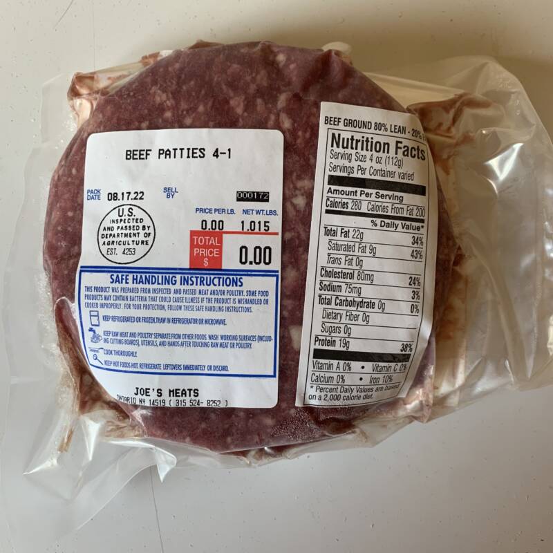 Ground Beef Patties 1 lb packages FarmDrop