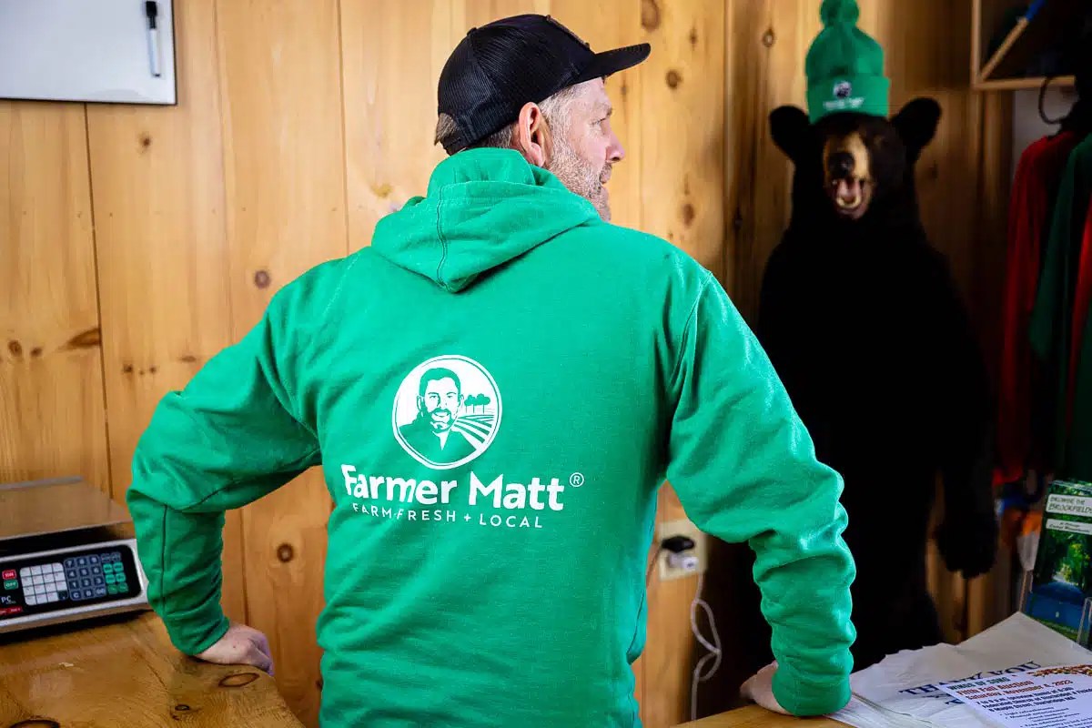Farmer Matt Logo Sweatshirt Farmer Matt New Braintree, MA Farm