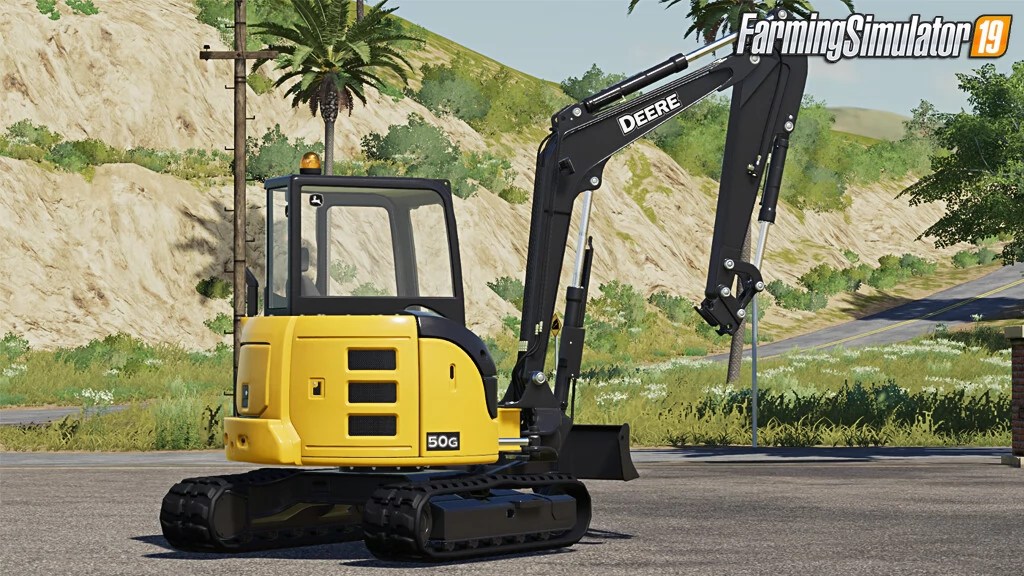 John Deere 50G + Buckets Pack v1.0 for FS19 By Peppe978