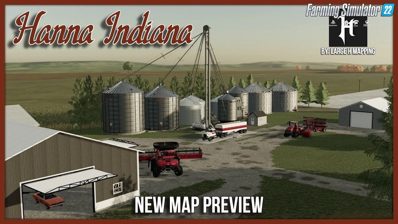 Hanna Indiana Map v1.0.0.1 for FS22 By LargeH Mapping