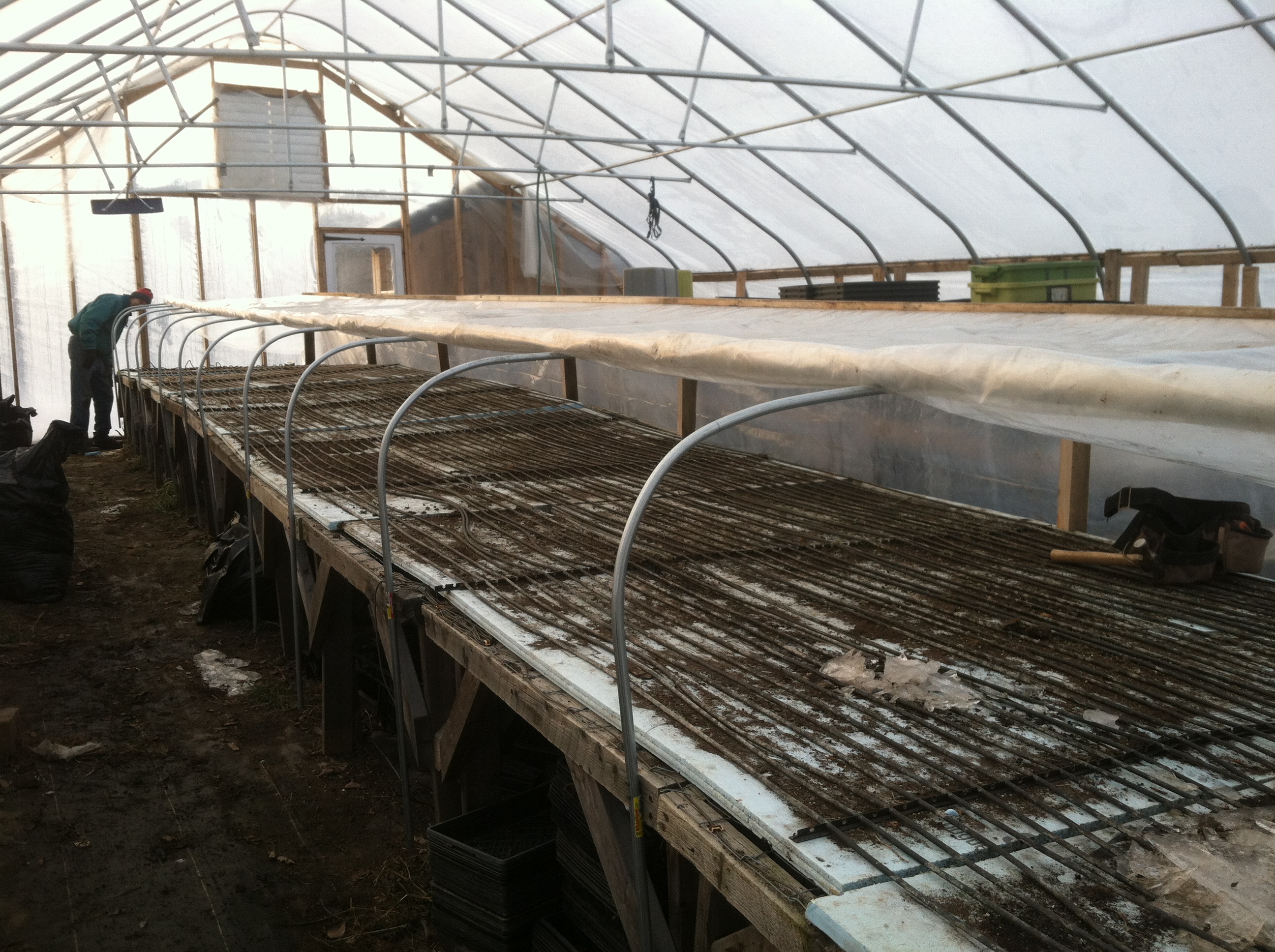 Roll Top Greenhouse Bench Farm Hack