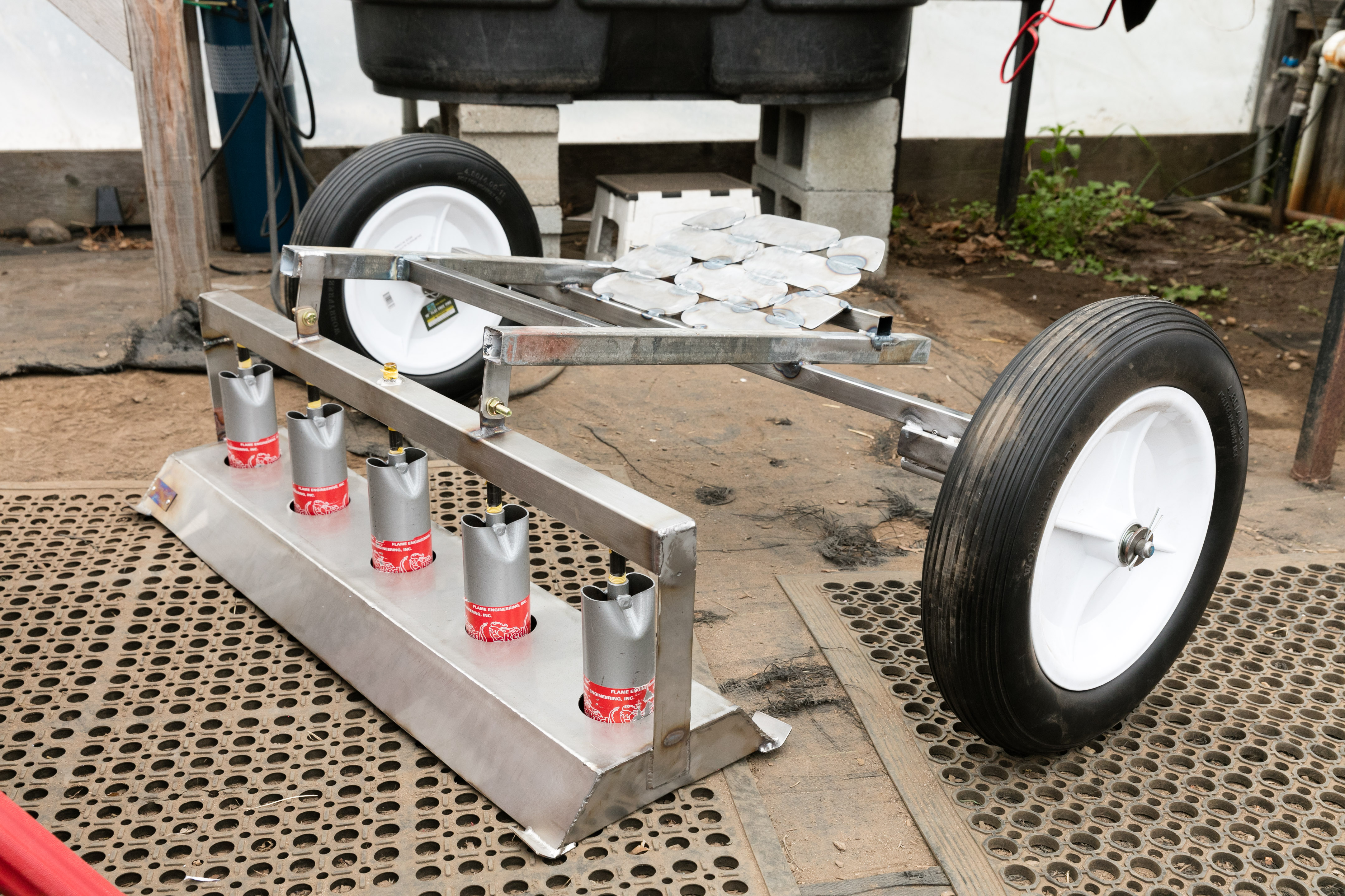 36" walk behind flame weeder Farm Hack