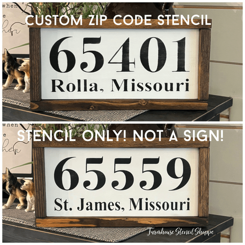 Custom Zip Code Stencil