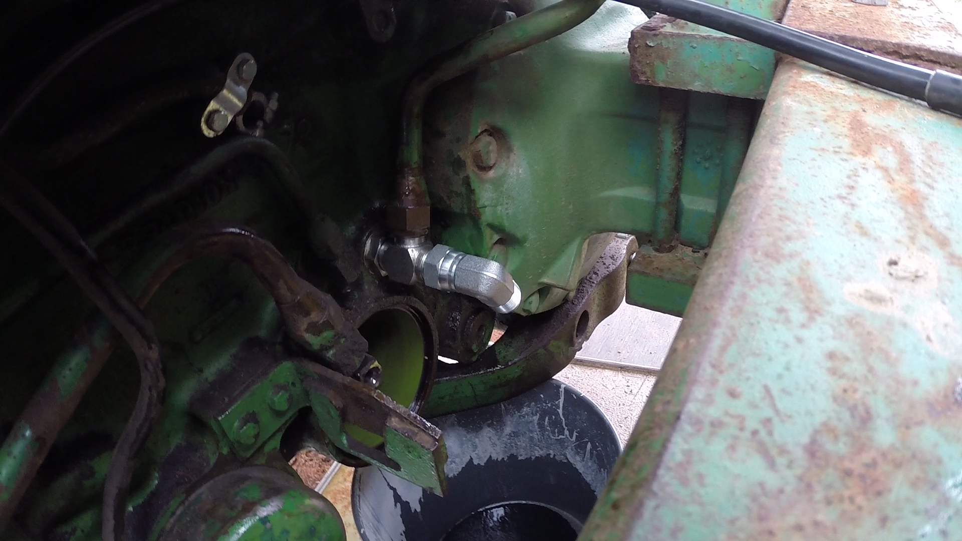 Early John Deere 3020 Powershift Front End Loader Hydraulic Replumbing