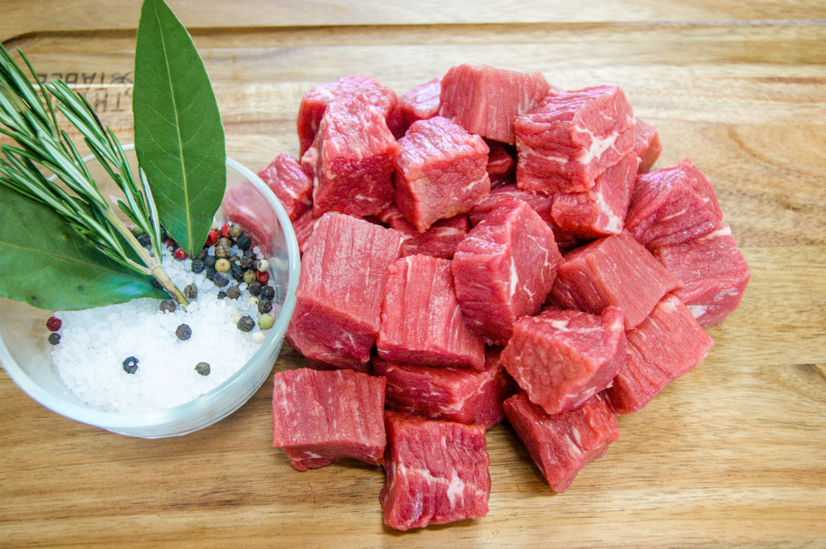 Beef Cubes Stew Meat (16oz) Farmstead Boxes Direct