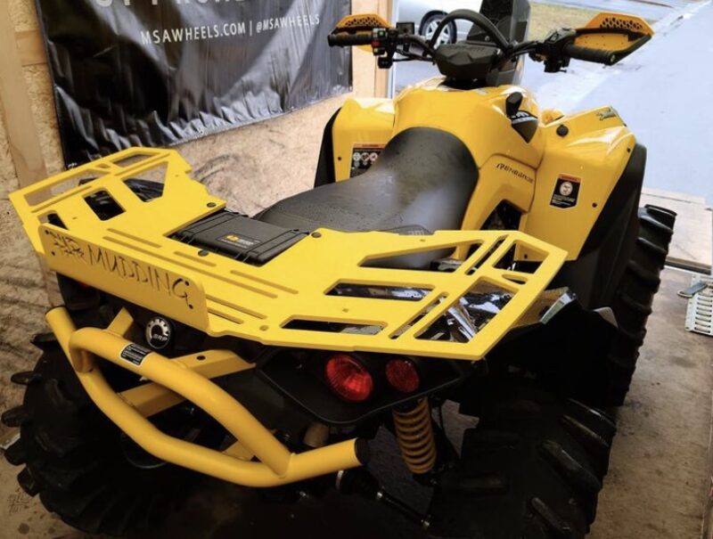 Canam Outlander or Renegade Rear Cooler Rack w/ DRY Box FAR Mudding