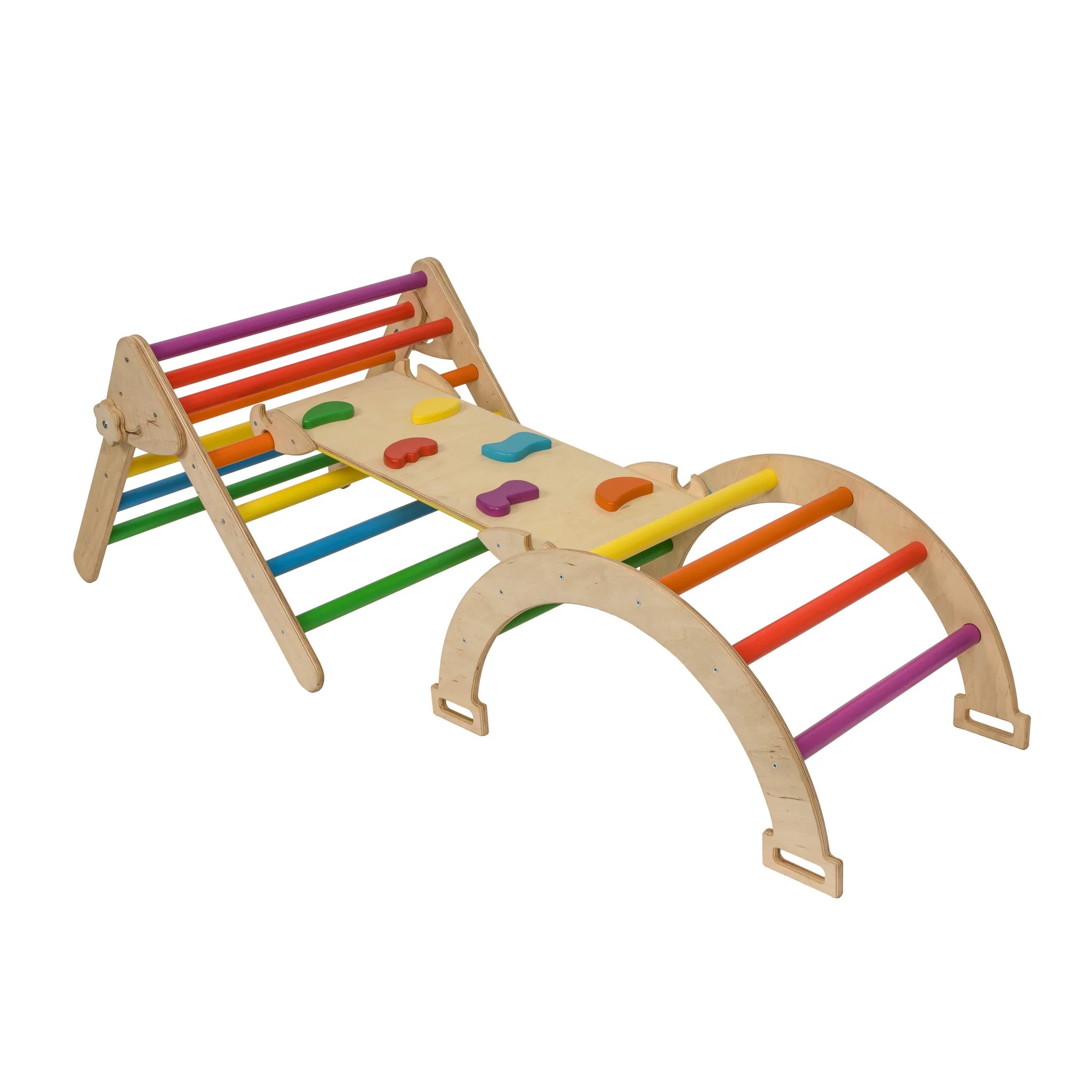 Montessori Play Gym for Kids Set (Arch+Ramp+Board)Bright Min FarnoraDecor