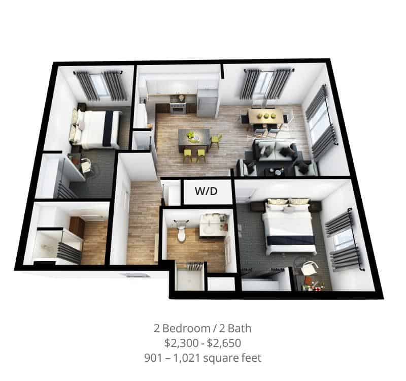 828 Lofts UnitC22 render Farnsworth Hill, Inc.