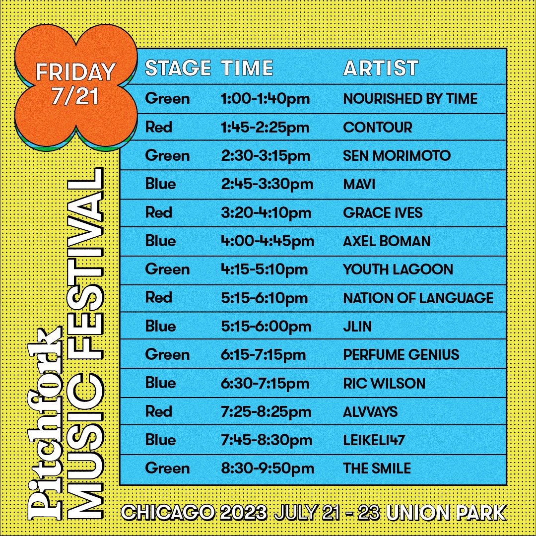 Pitchfork Music Festival 2023 Friday Preview Guide Faronheit A