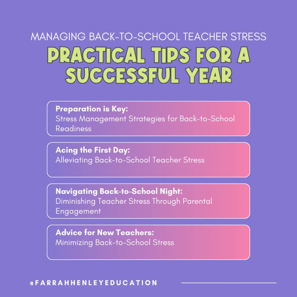 Back to School Teacher Stress 4 Great Tips for Managing It