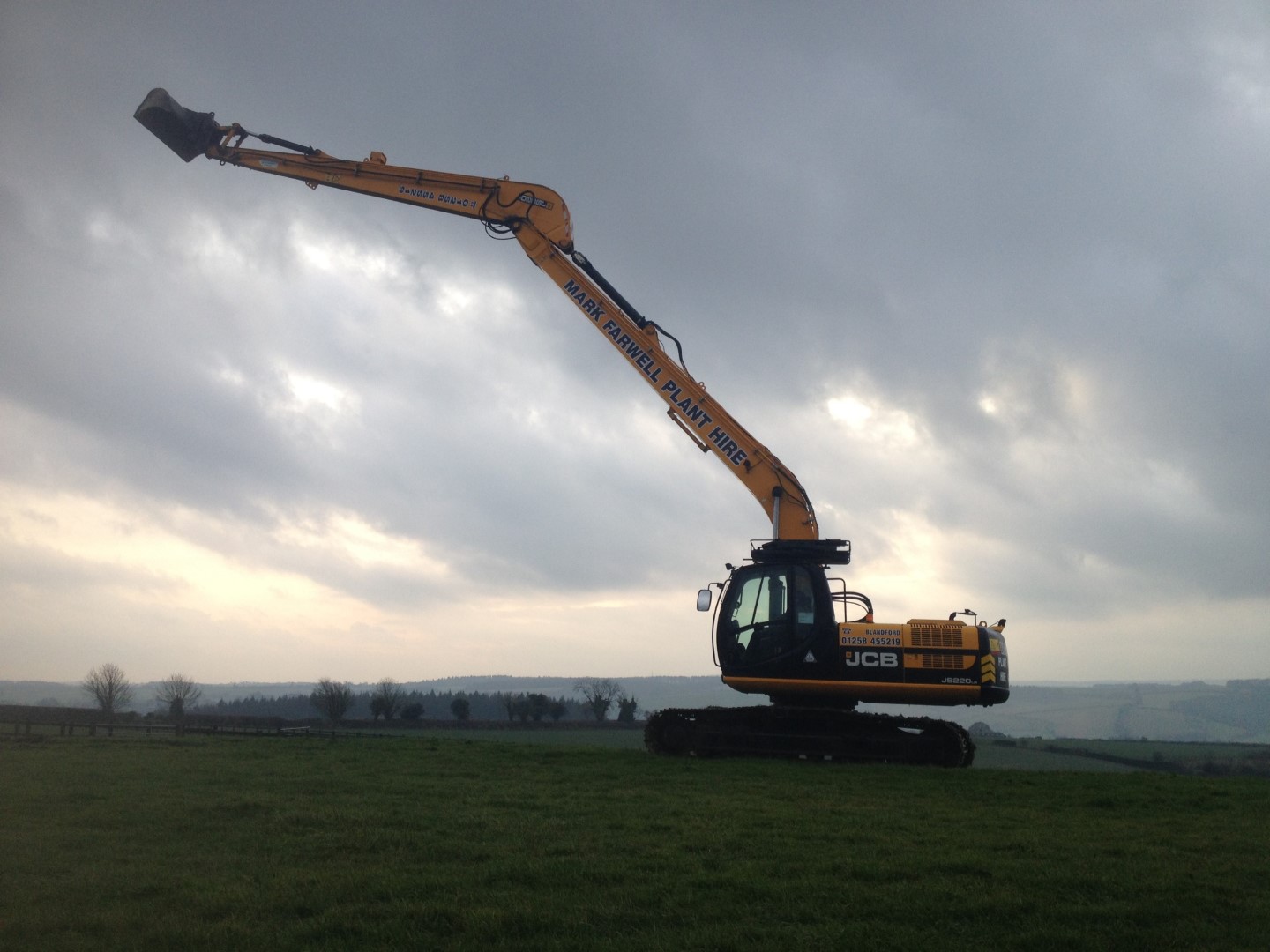 Long Reach Excavators Mark Farwell Plant Hire, Machinery, Self Drive & Groundwork Contracting
