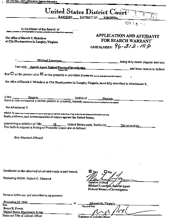 UNITED STATES v. HAROLD J. NICHOLSON November 18, 1996