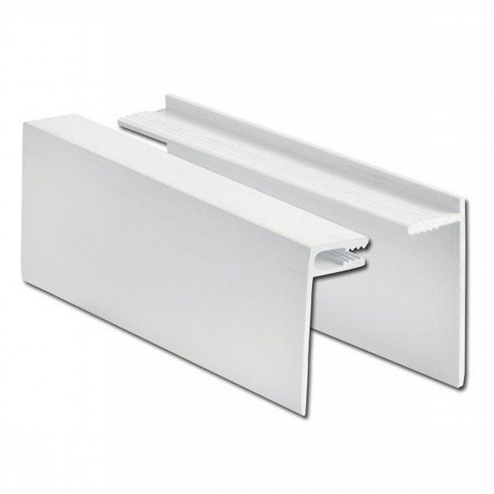 White uPVC Shiplap 2 Part UChannel Trim