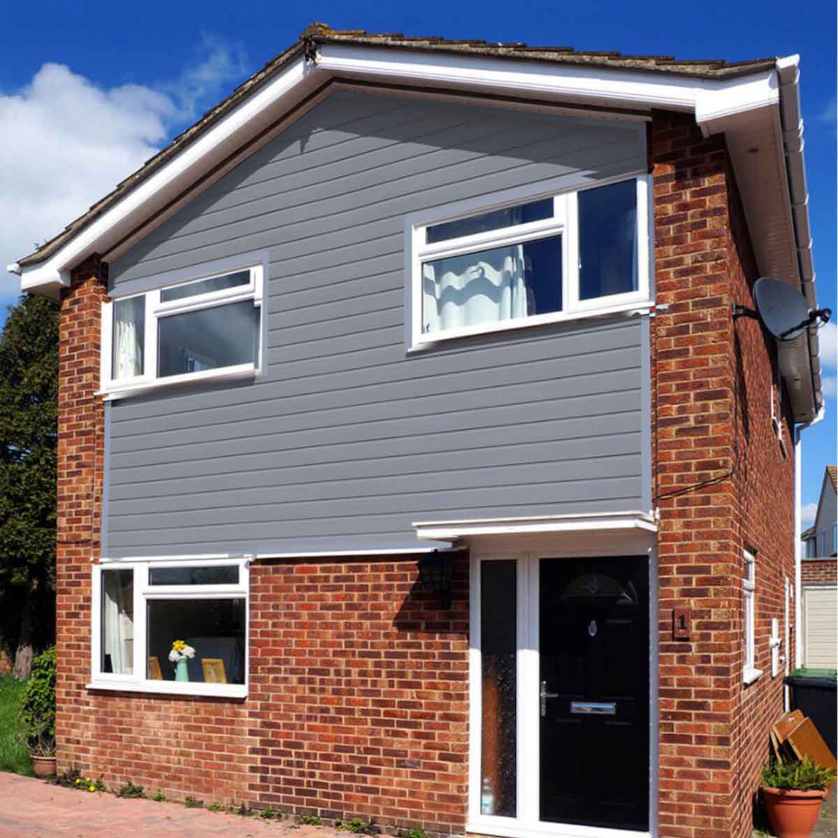 Colonial Blue Cladding Fortex PVC Exterior Embossed