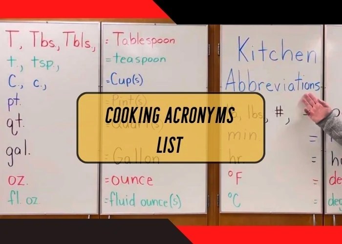 Cooking Acronyms List Fascinating Sky