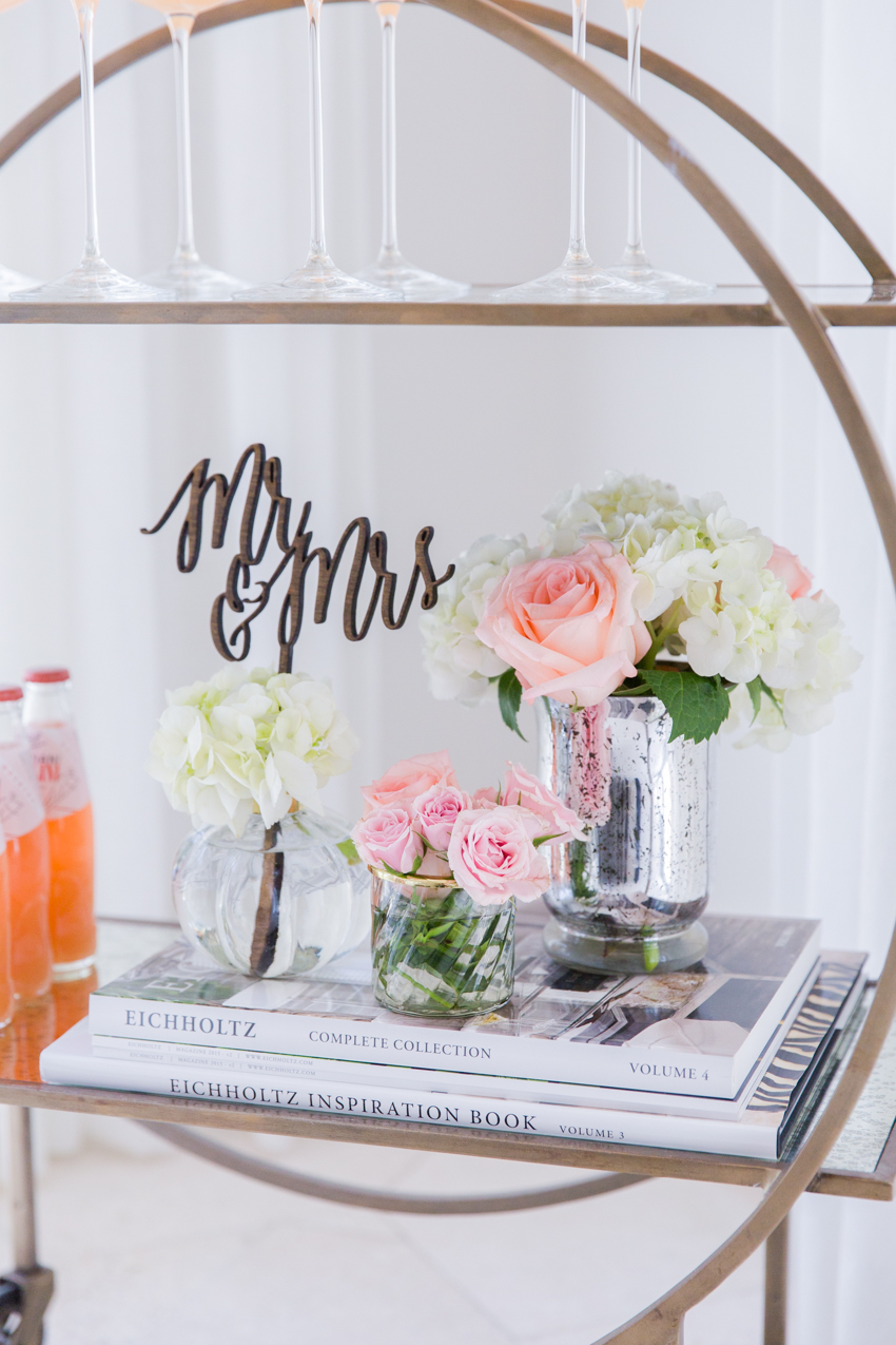 Bridal Shower Bar Cart Fashionable Hostess