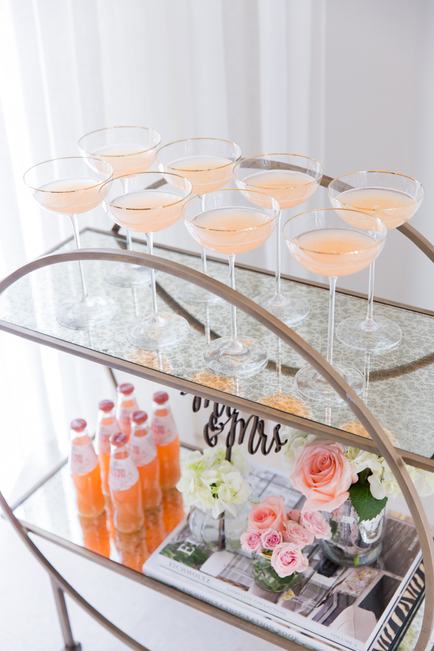 Bridal Shower Bar Cart Fashionable Hostess