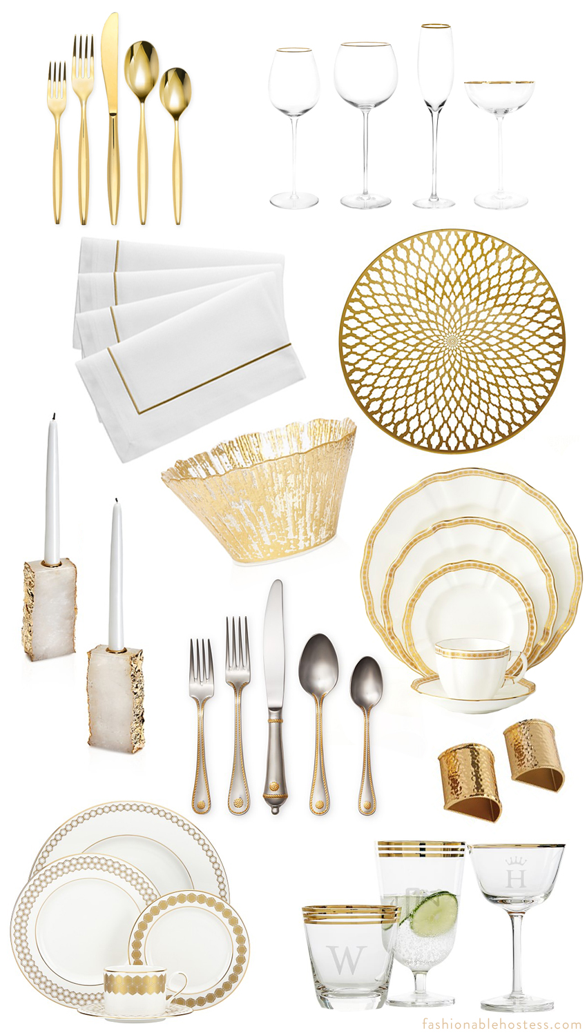 Gold Essentials Wedding Registry Picks Fashionable Hostess