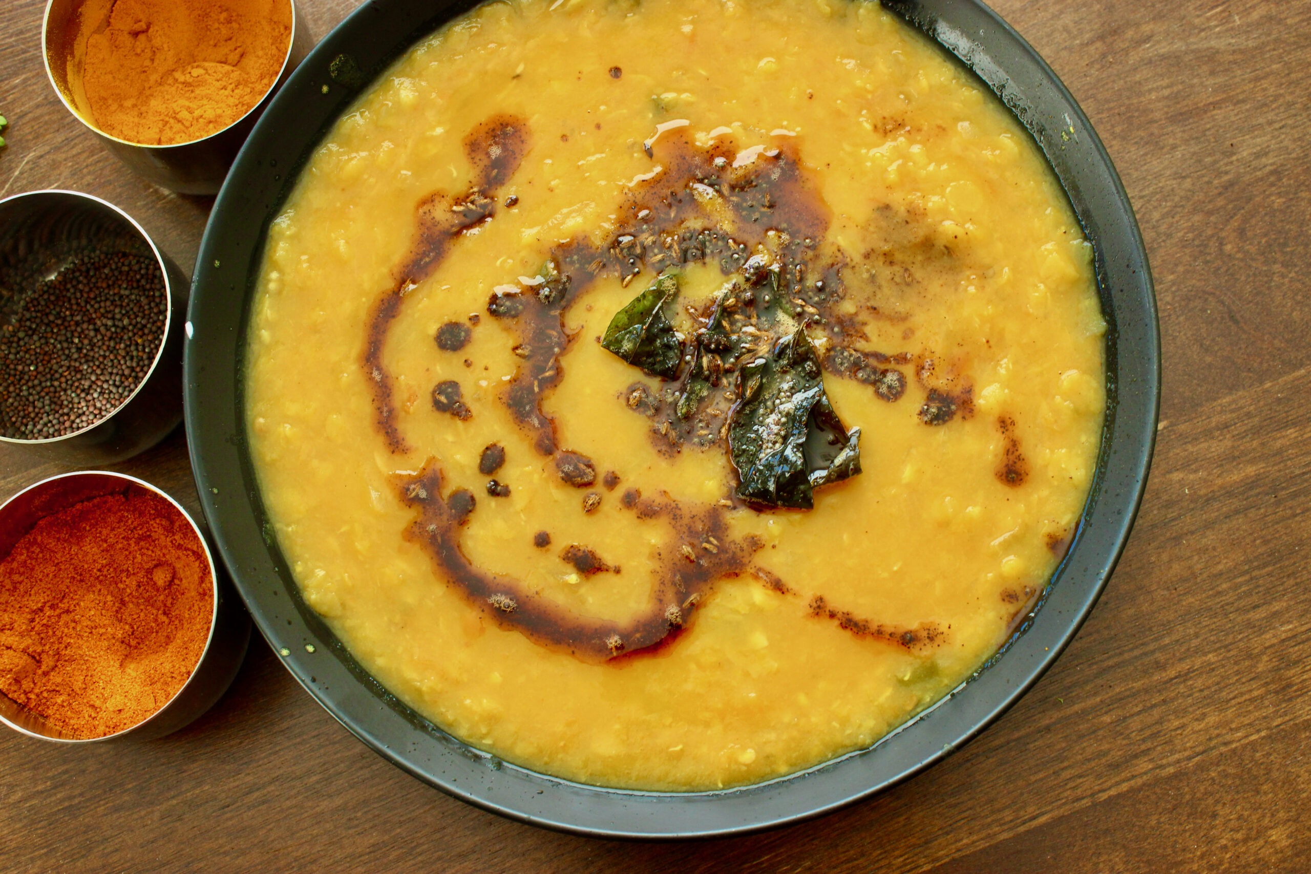 Tomato dal Instant pot fashion chef in kitchen