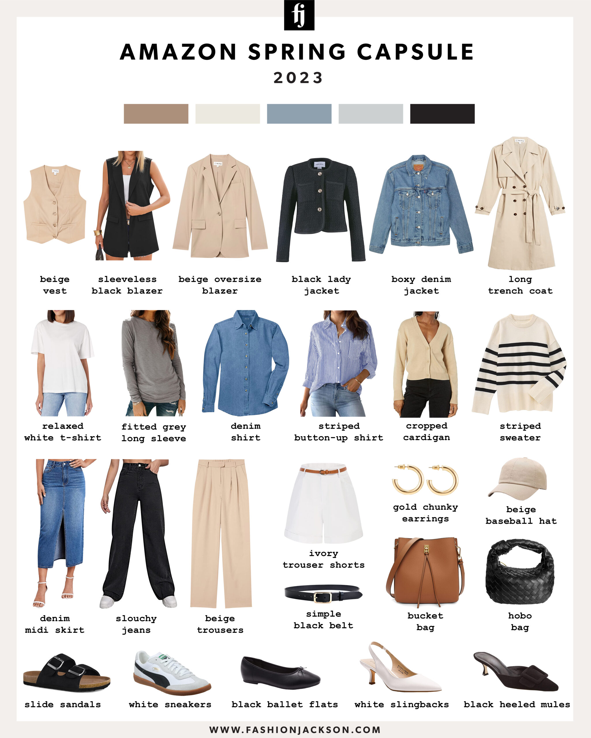 Spring Capsule Wardrobe Amazon Edition Fashion Jackson