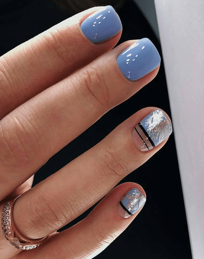 50 Stunning Matte Blue Nails Acrylic Design For Short Nail Page 13 of