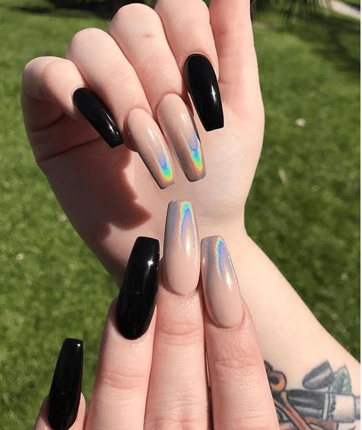 30 Incredible Acrylic Black Nail Art Designs Ideas For Long Nails