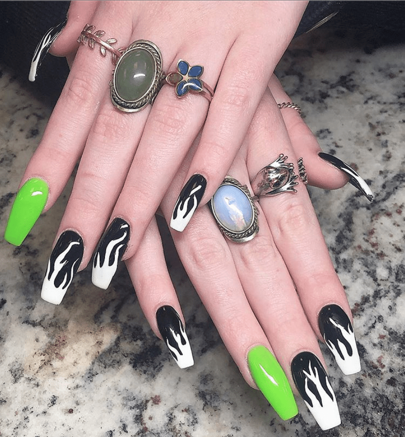 Awesome Medium Length Acrylic Nails Designs 2019
