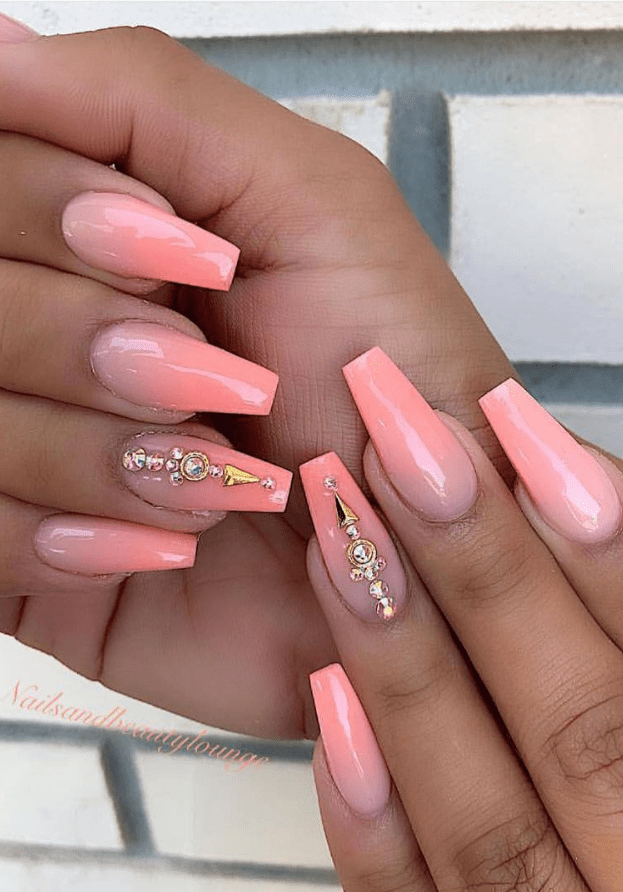 54 Stunning Acrylic Gel Coffin Nails Design For Summer Nails To Look