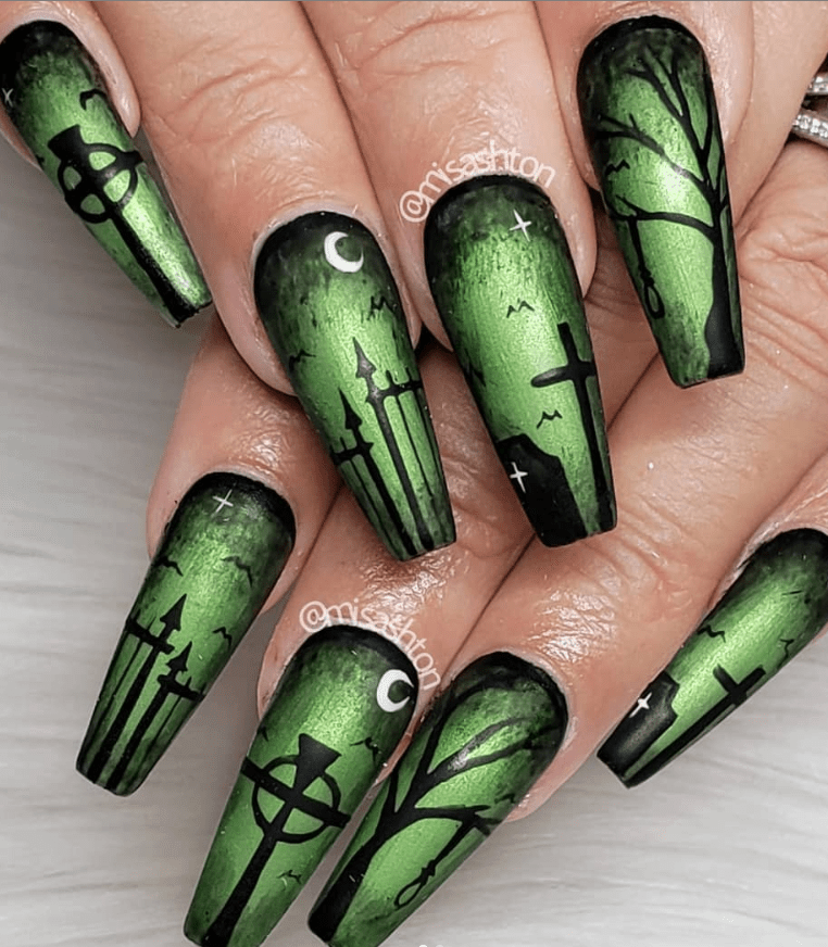 27 Creepy Halloween Nails Design Ideas For The Scary Halloween Day