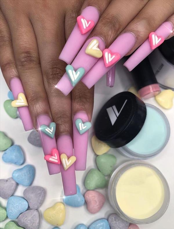 30 Alluring Acrylic Valentine's Nails Design To Show Your Love 2020