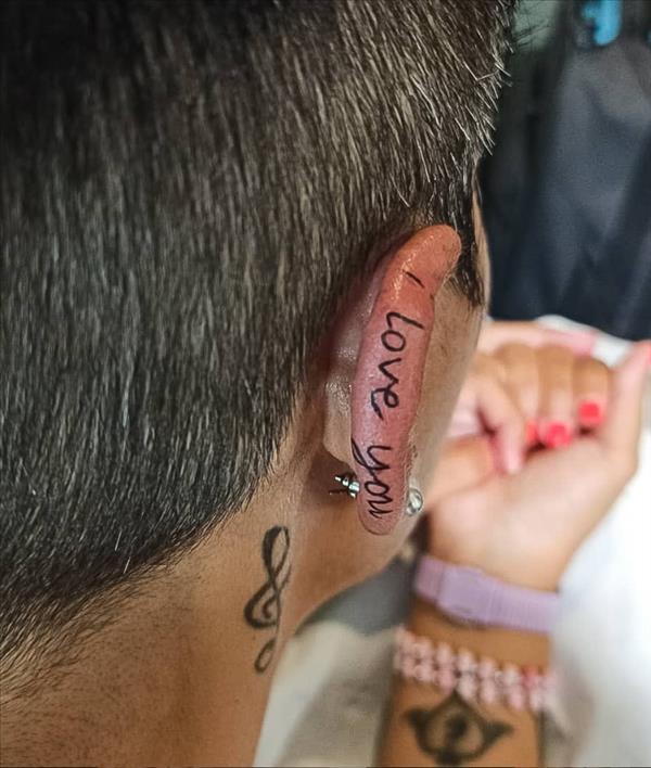Tattoo Design Sexy hinter dem Ohr Tattoo Ideen für Mode Mädchen und