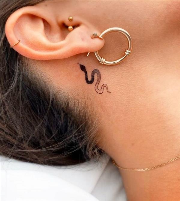 Tattoo Design Sexy hinter dem Ohr Tattoo Ideen für Mode Mädchen und