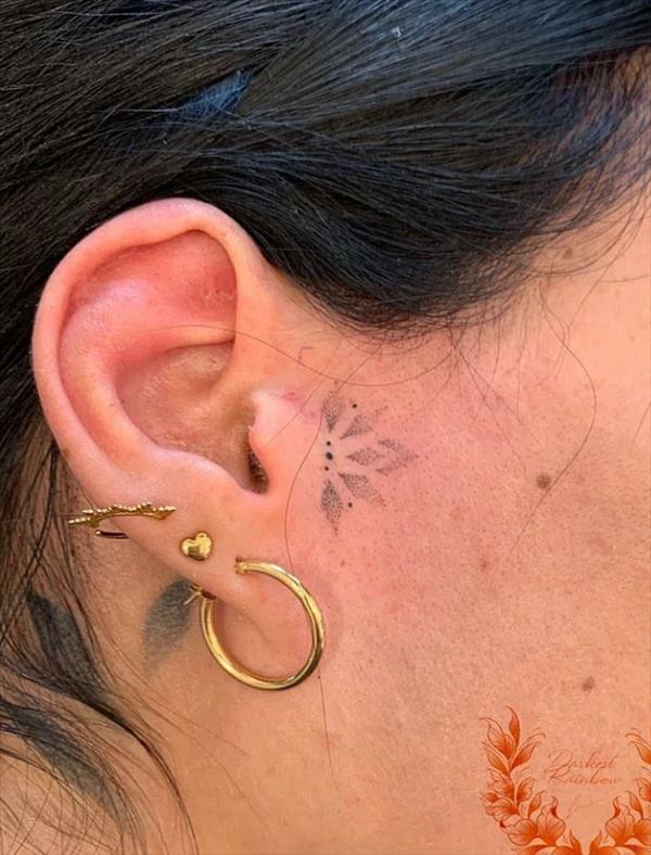 Tattoo Design Sexy hinter dem Ohr Tattoo Ideen für Mode Mädchen und