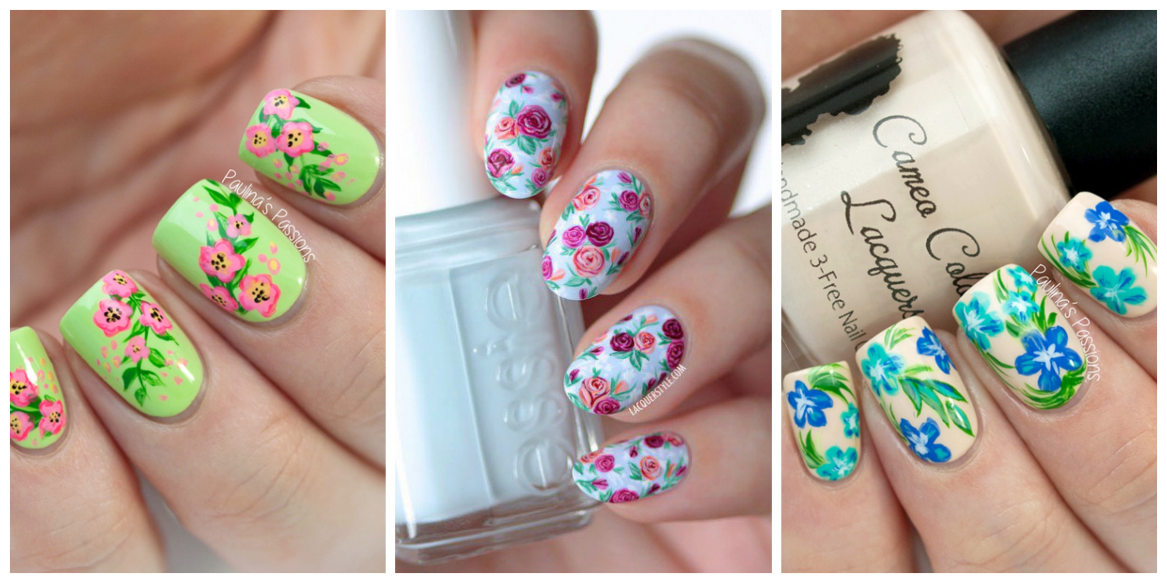 Garden Party Floral Nail Art Designs