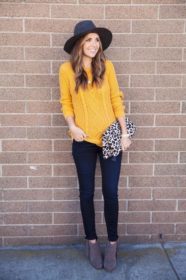 Outfits With Mustard Sweaters That Will Make You Want One