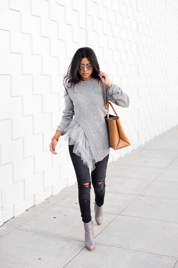 17 Grey Sweater Outfits You Will Love To Copy