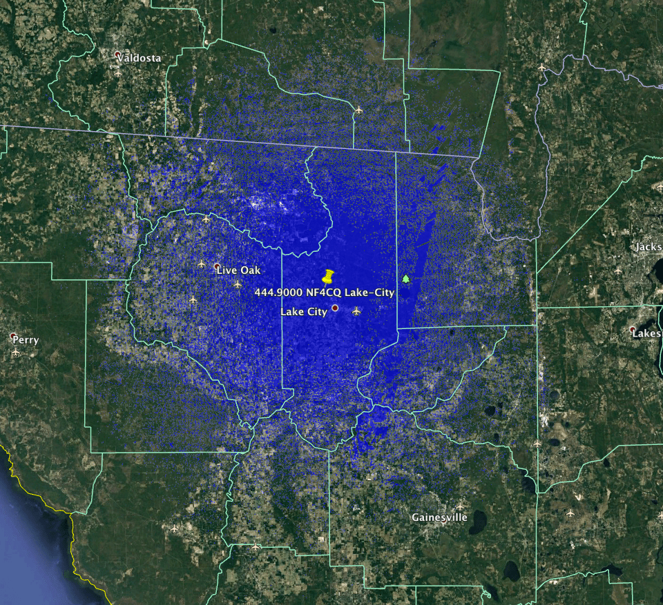 Modeling Repeaters in North Florida FASMA