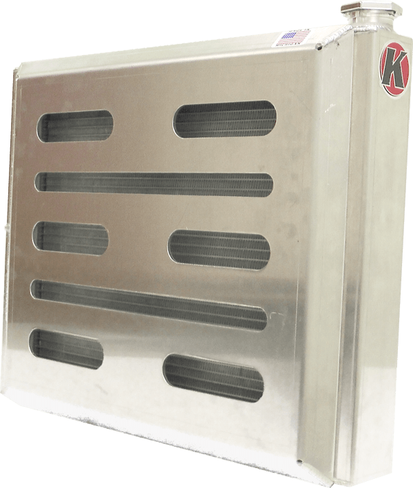 DEMO DERBY DOUBLE PASS RADIATOR WITH FAN, CHEVY 19 X 27.5 Keyser