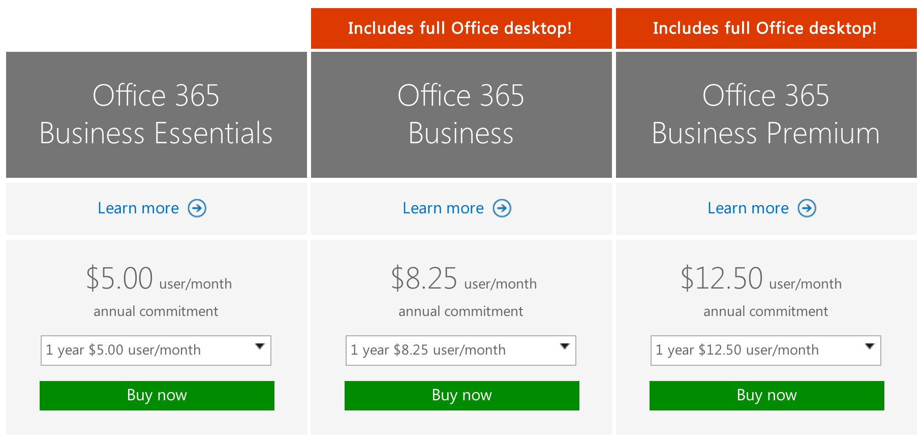 Compare All Microsoft 365 Plans Microsoft