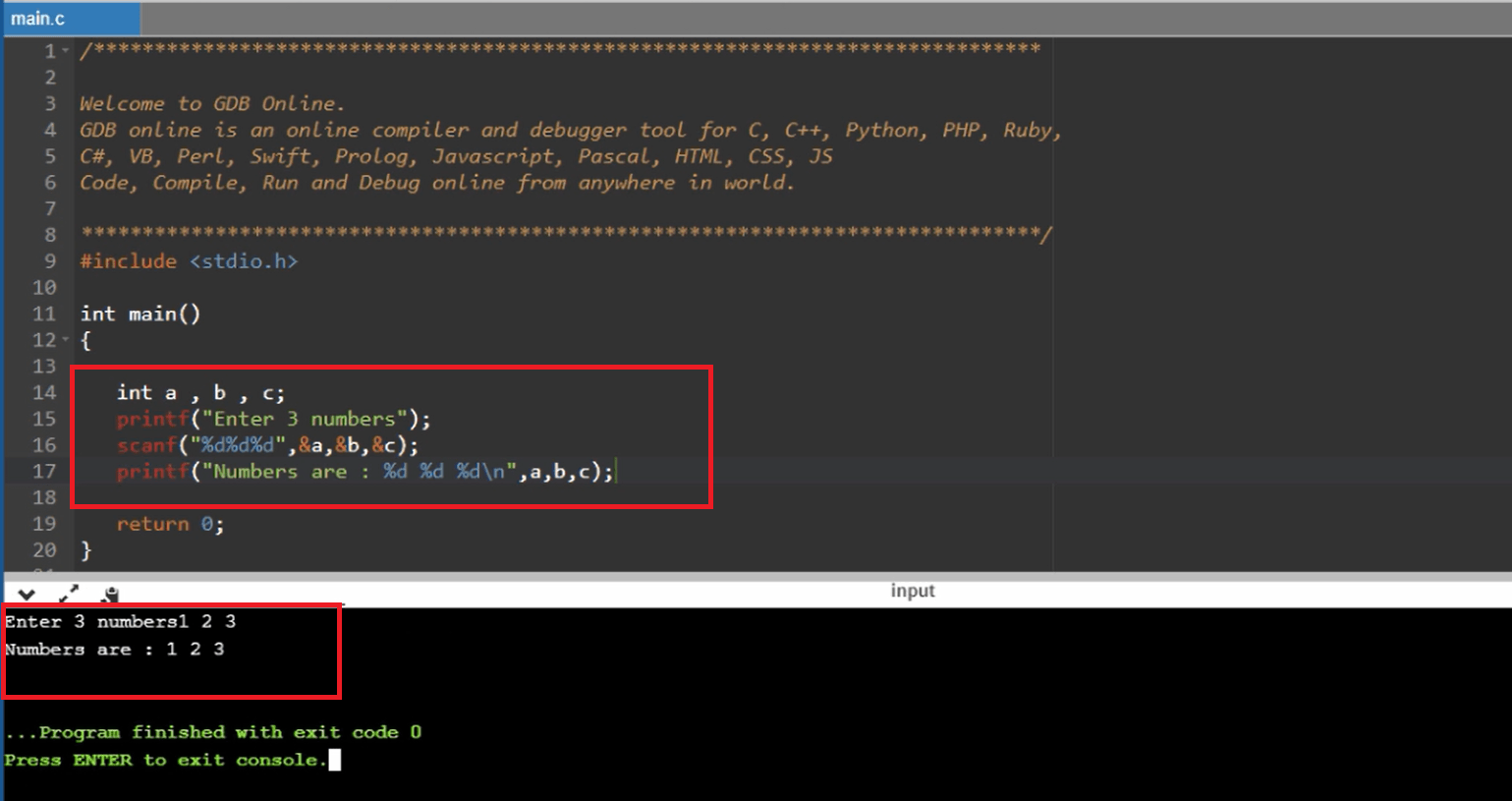 scanf and scanset in Embedded C
