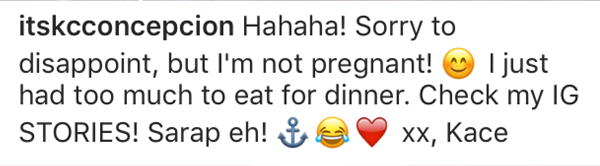 KC Concepcion quashes pregnancy rumors