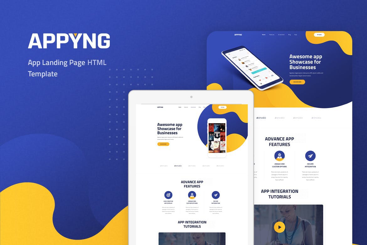 Appyng App Landing Page HTML Template Fastcode.Space