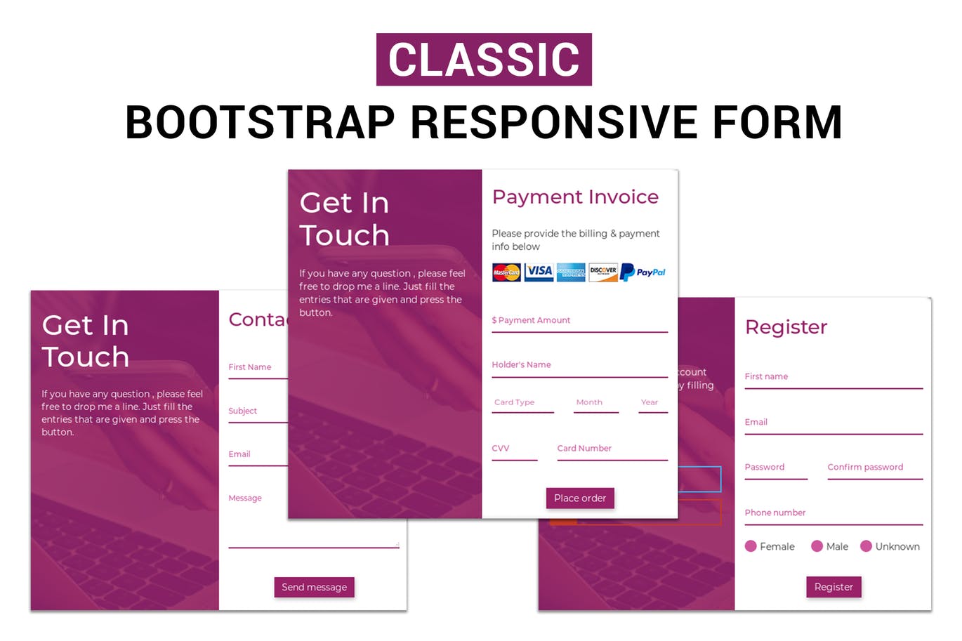 Classic Bootstrap Responsive Form Fastcode.Space