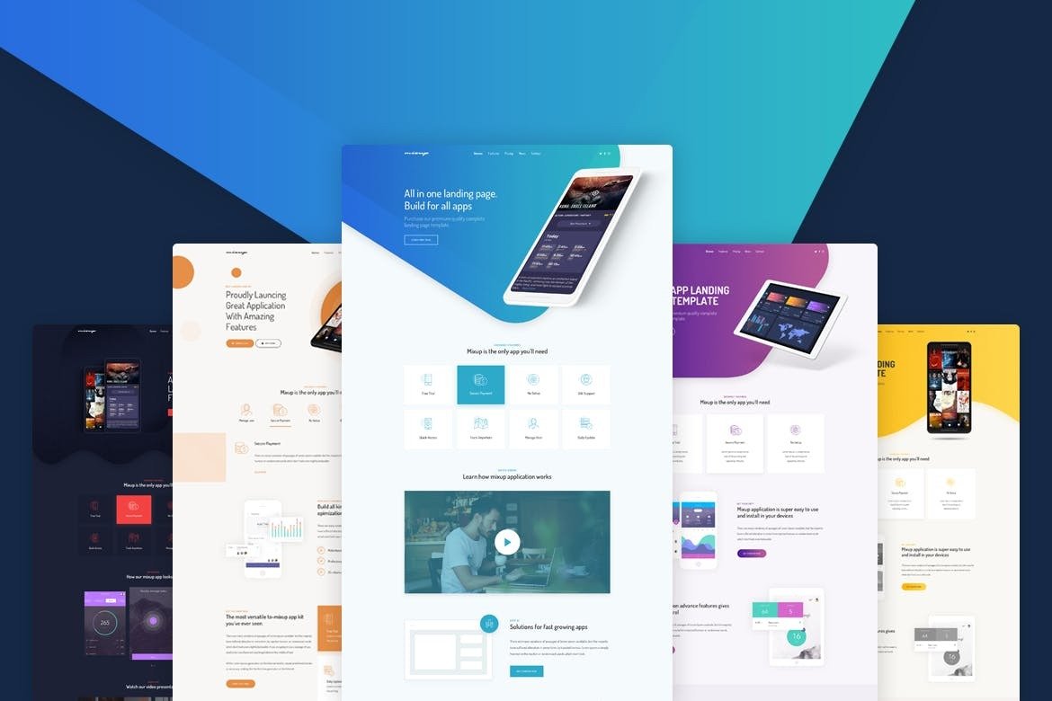 Mixup App Landing Page HTML Template Fastcode.Space