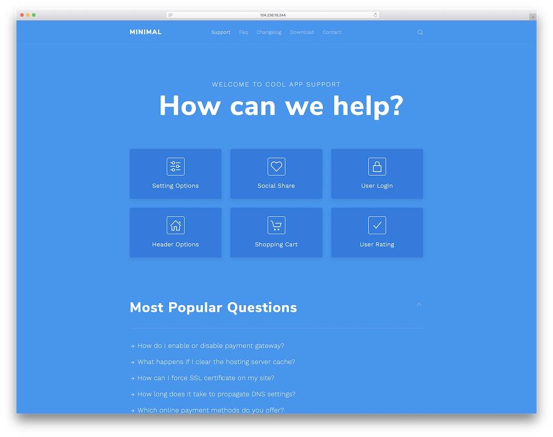 Minimal Helpdesk Customer Support HTML Template Fastcode.Space