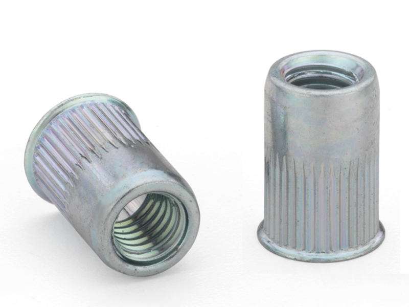 Thin Head Knurled Round Body Threaded Insert Closed End Metric On