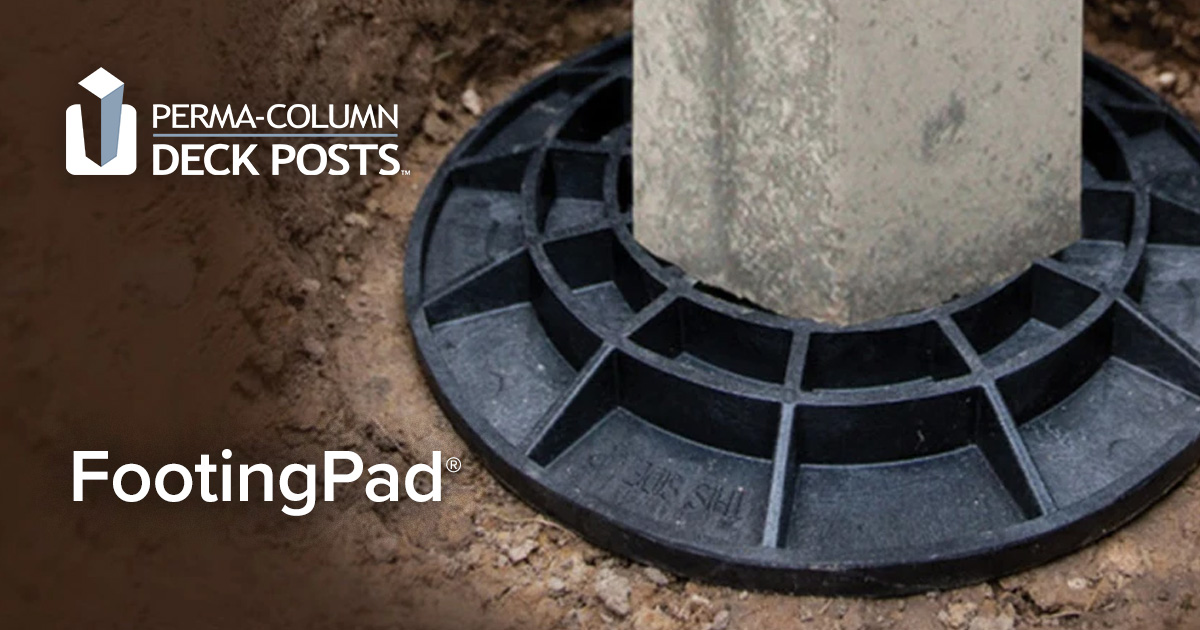 FootingPad® composite footers save time, cost, and weight