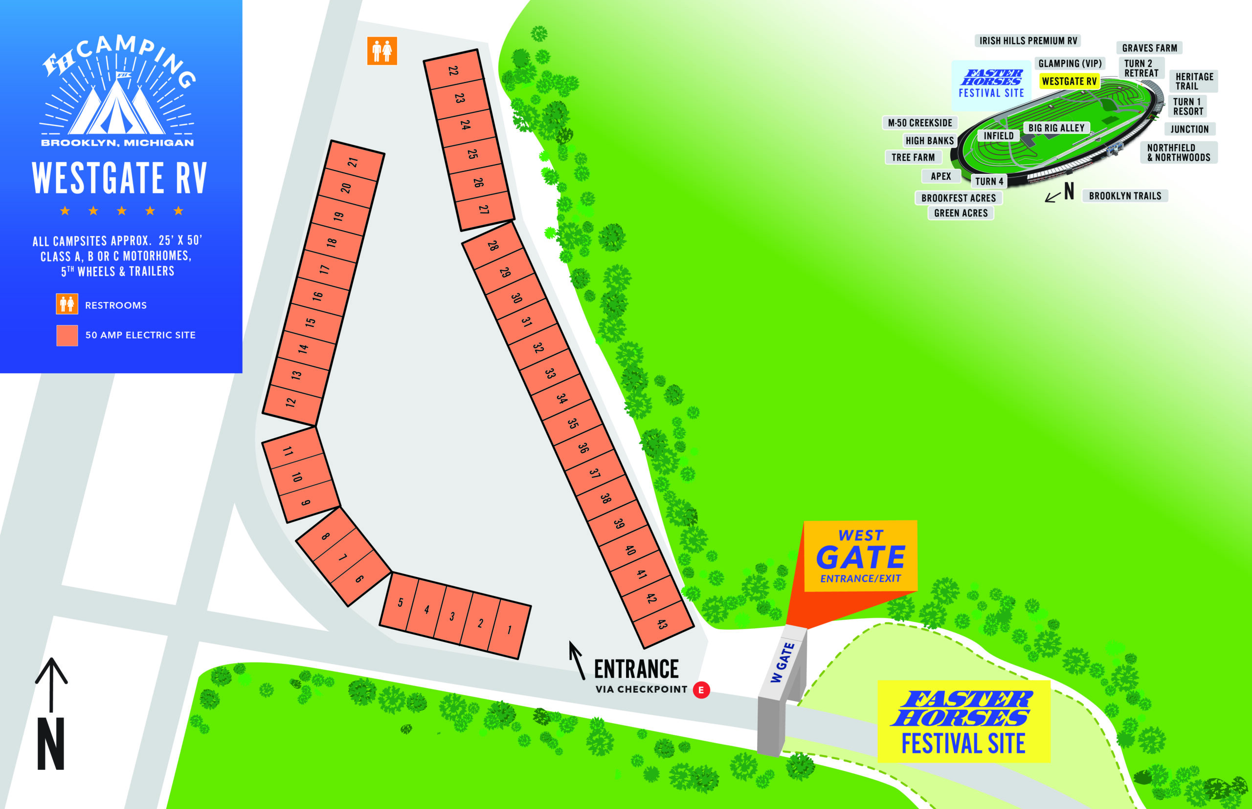 Camping FASTER HORSES FESTIVAL